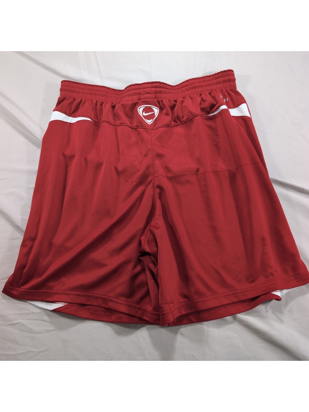 Y2K Vintage Nike Total 90 (T90) Dri-FIT Soccer Shorts - Red & White Men's M